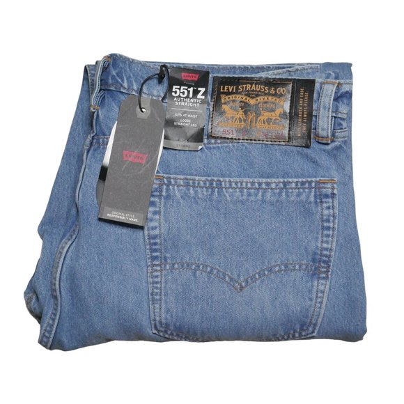 Levis 551 Z Authentic Skate Loose Straight Leg Fit Stretch Jeans Mens Size 38x34 - Picture 1 of 10